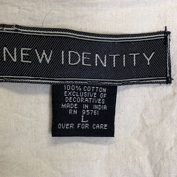 Women VTG New Identity Ribbon Vest Cottagecore Whimsy Basketweave Large - Picture 6 of 11